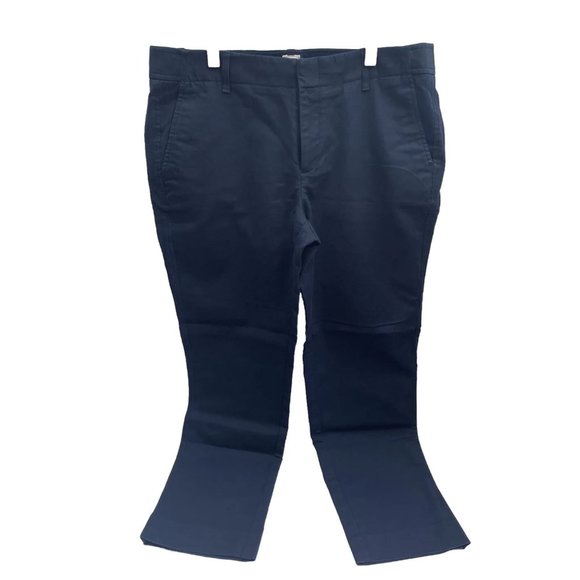 Gap Slim Crop Pants Size 10R New Uniform Navy Blue Bottoms - Picture 3 of 12